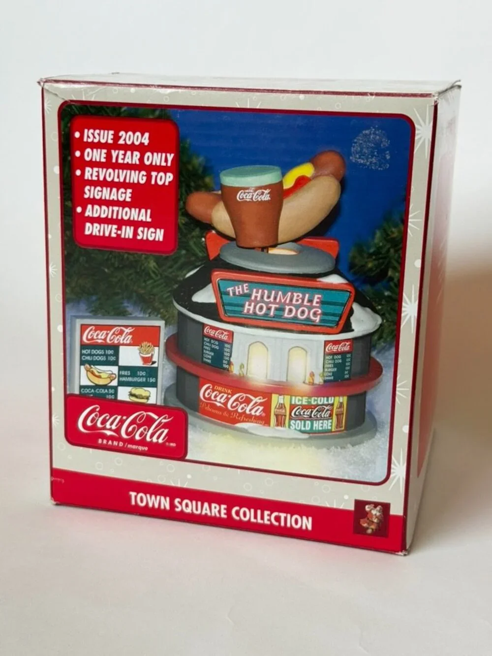 Coca Cola Town Square Collection Humble Hot Dog Stand 2004 Vintage Light Up